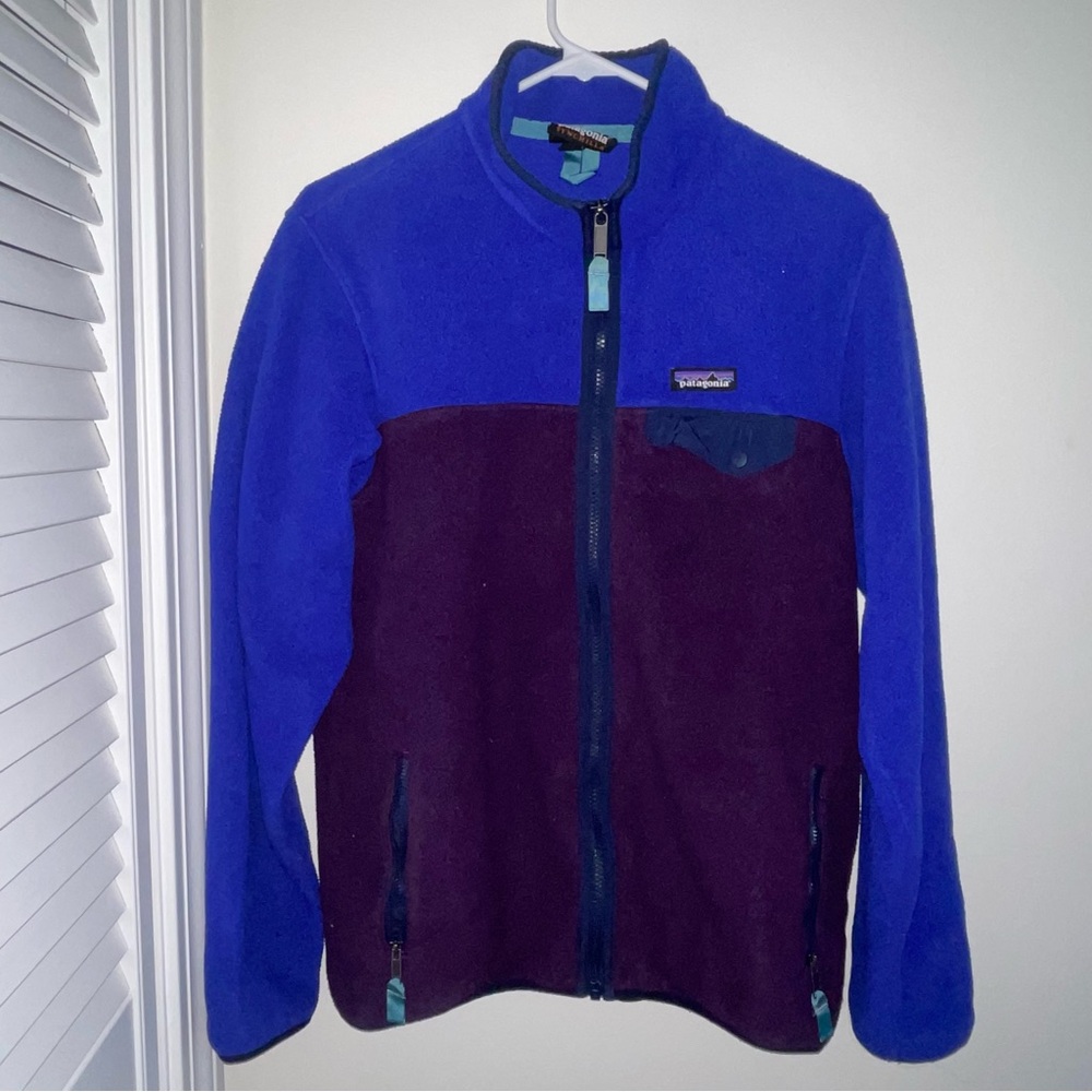 Patagonia Royal Blue and Deep Purple Fleece Jacket